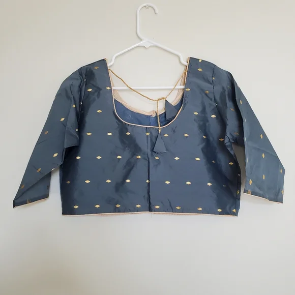 NWOT Black and Gold Indian Saree Blouse - Picture 5 of 5